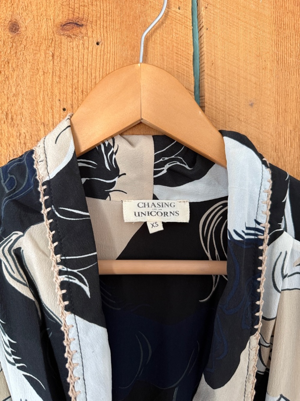 CHASING UNICORNS << Runaway horses silk crepe wrap dress - Picture 10 of 13